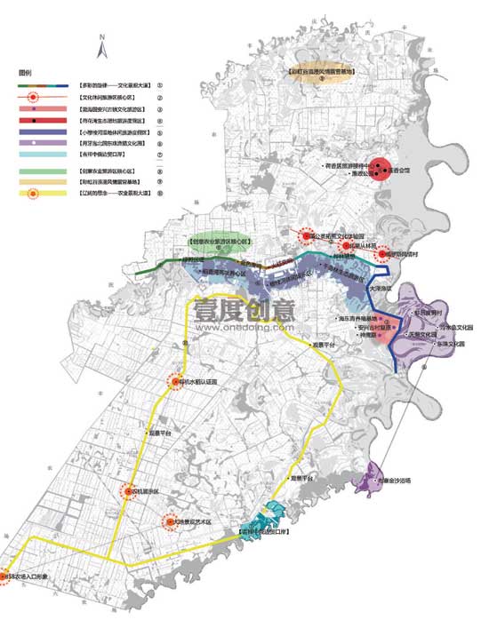 湿地休闲农业之区域旅游规划示意