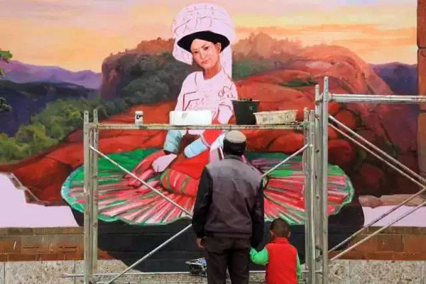 乡村墙绘，乡村旅游，彩绘村